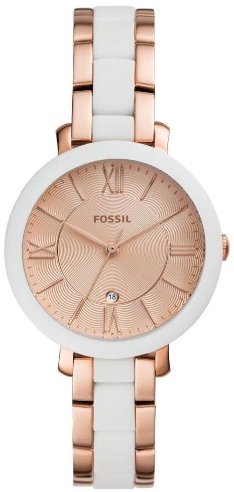 Годинники наручні жіночі FOSSIL ES4588 кварцові, на браслеті, колір рожеве золото, США від компанії "Cronos" поза часом - фото 1
