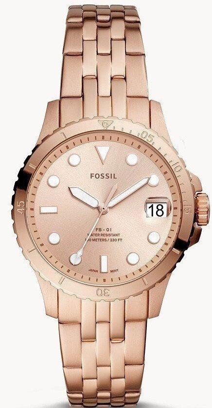 Годинники наручні жіночі FOSSIL ES4748 кварцові, на браслеті, колір рожевого золота, США від компанії "Cronos" поза часом - фото 1