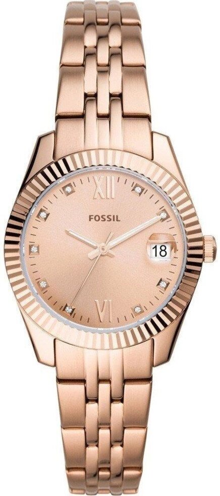 Годинники наручні жіночі FOSSIL ES4898 кварцові, на браслеті, колір рожевого золота, США від компанії "Cronos" поза часом - фото 1
