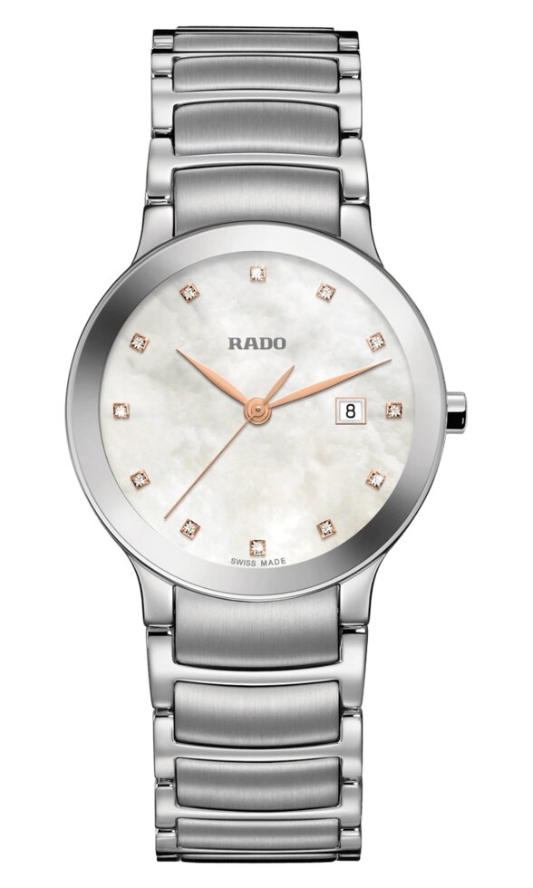 Годинники наручні жіночі RADO CENTRIX DIAMONDS 01.111.0928.3.091/R30928913 кварцові, циферблат з діамантами від компанії "Cronos" поза часом - фото 1