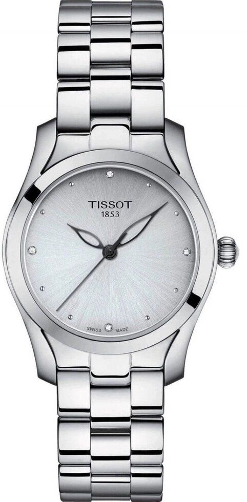 Годинники наручні жіночі з діамантами TISSOT T-WAVE T112.210.11.036.00 від компанії "Cronos" поза часом - фото 1