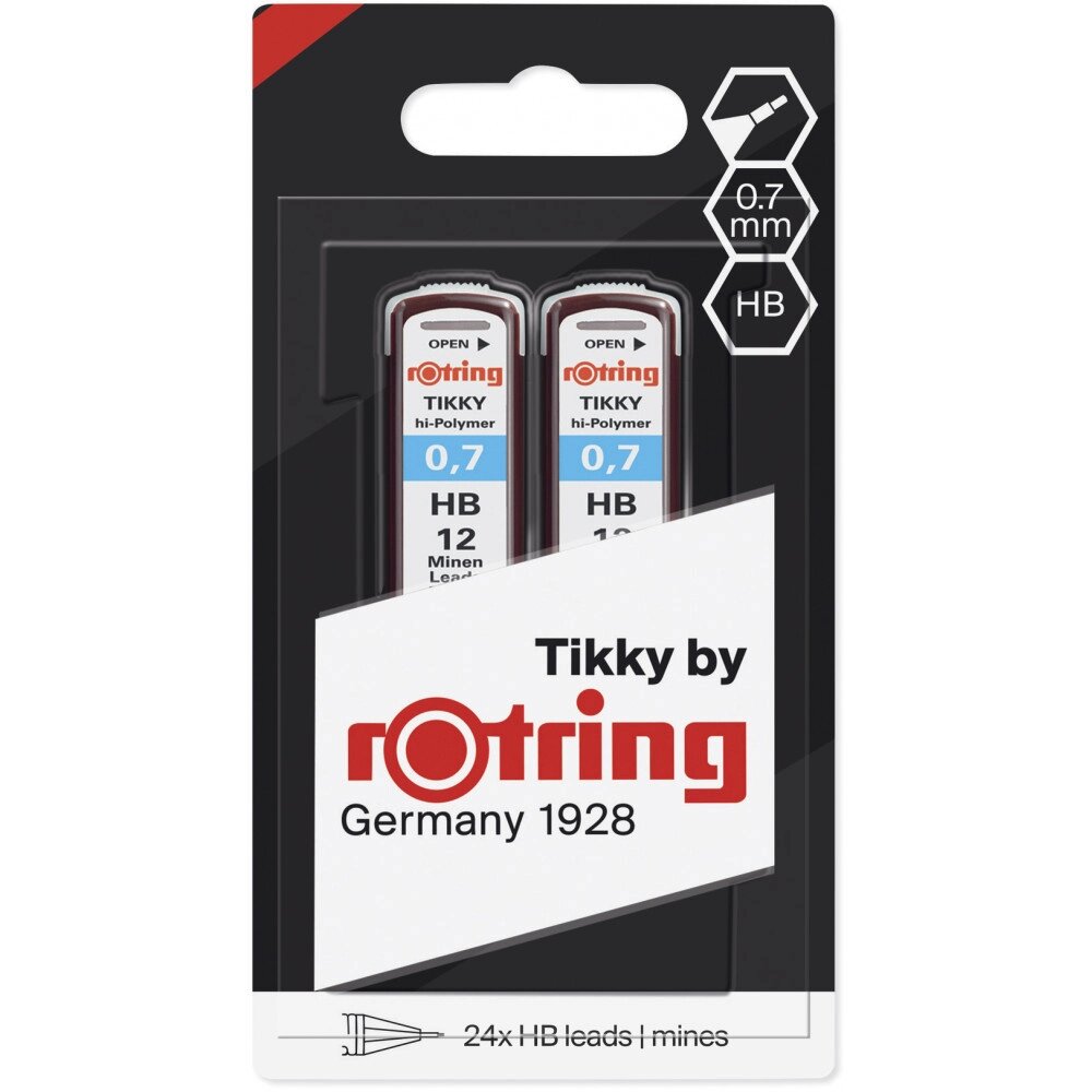 Грифелі Rotring 0,7 мм НВ (12) блістер 2шт R1904837 від компанії "Cronos" поза часом - фото 1