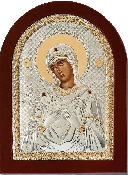 Ікона Богородиця Семистрільна, розмір A - (200 x 260) від компанії "Cronos" поза часом - фото 1