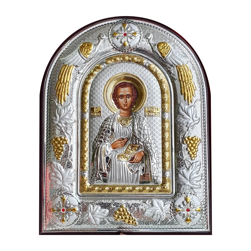 Ікона Святий Пантелеймон Цілитель, розмір AX/BR (200х250) від компанії "Cronos" поза часом - фото 1