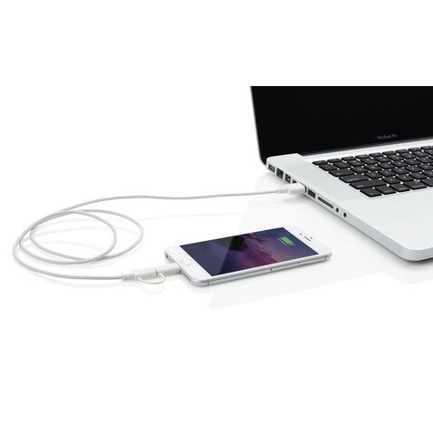 Кабель для зарядки Loooqs P302.163 з MFI роз'ємом Lightning і роз'ємом micro-USB (для iPhone і iPad) від компанії "Cronos" поза часом - фото 1