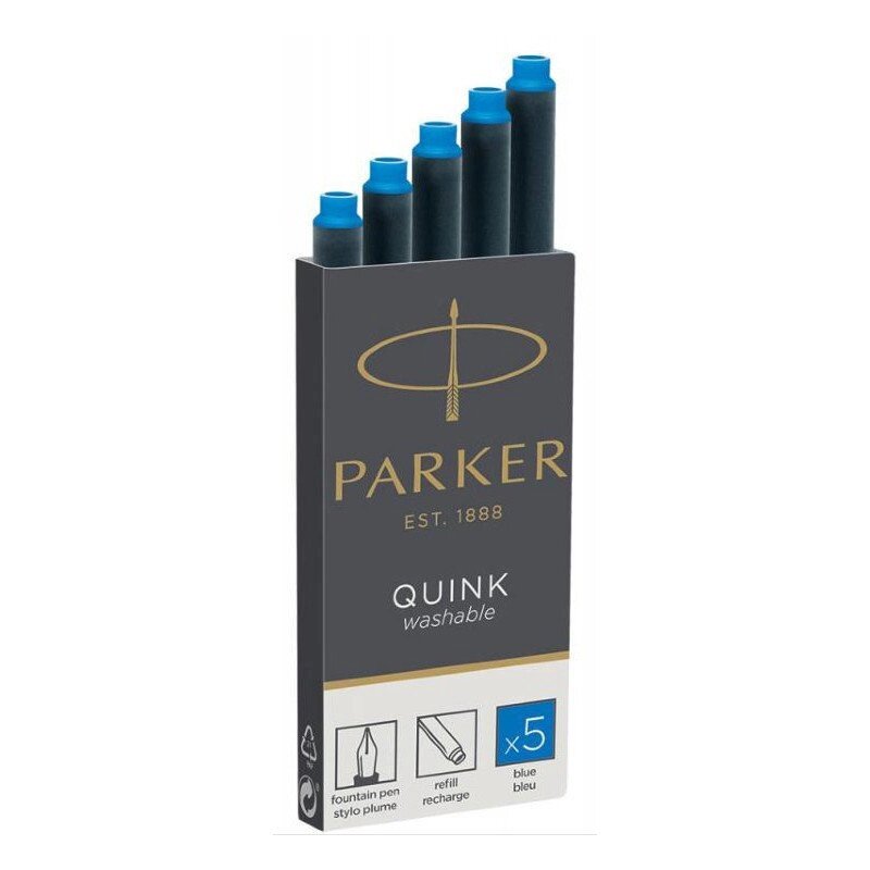 Картридж для ручок Parker Quink /5шт. голуб. 11 410WBL від компанії "Cronos" поза часом - фото 1
