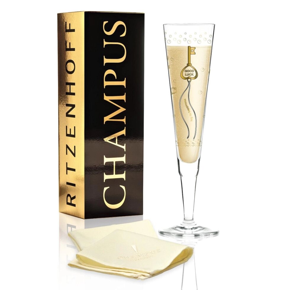 Келих для шампанського з кришталю Ritzenhoff 1070259, дизайн від Sven Dogs, об'єм 205 мл, висота 24 см від компанії "Cronos" поза часом - фото 1