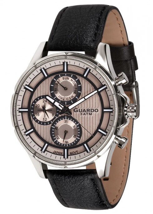 Мужские наручные часы Guardo P11173 SGrB от компании "Cronos" вне времени - фото 1