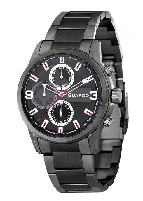 Мужские наручные часы Guardo P11410(m) BB от компании "Cronos" вне времени - фото 1