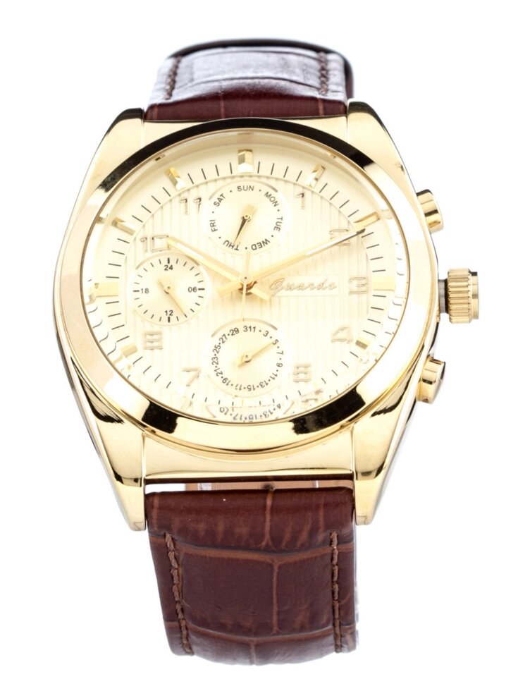 Мужские наручные часы Guardo S00749 GGBr от компании "Cronos" вне времени - фото 1
