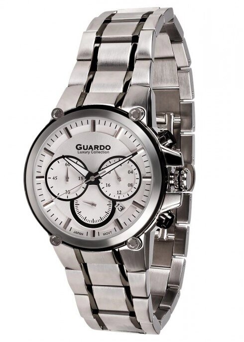Мужские наручные часы Guardo S01577(m) SS от компании "Cronos" вне времени - фото 1