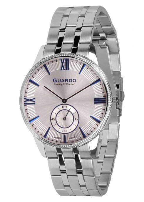 Мужские наручные часы Guardo S01863(m) SS от компании "Cronos" вне времени - фото 1