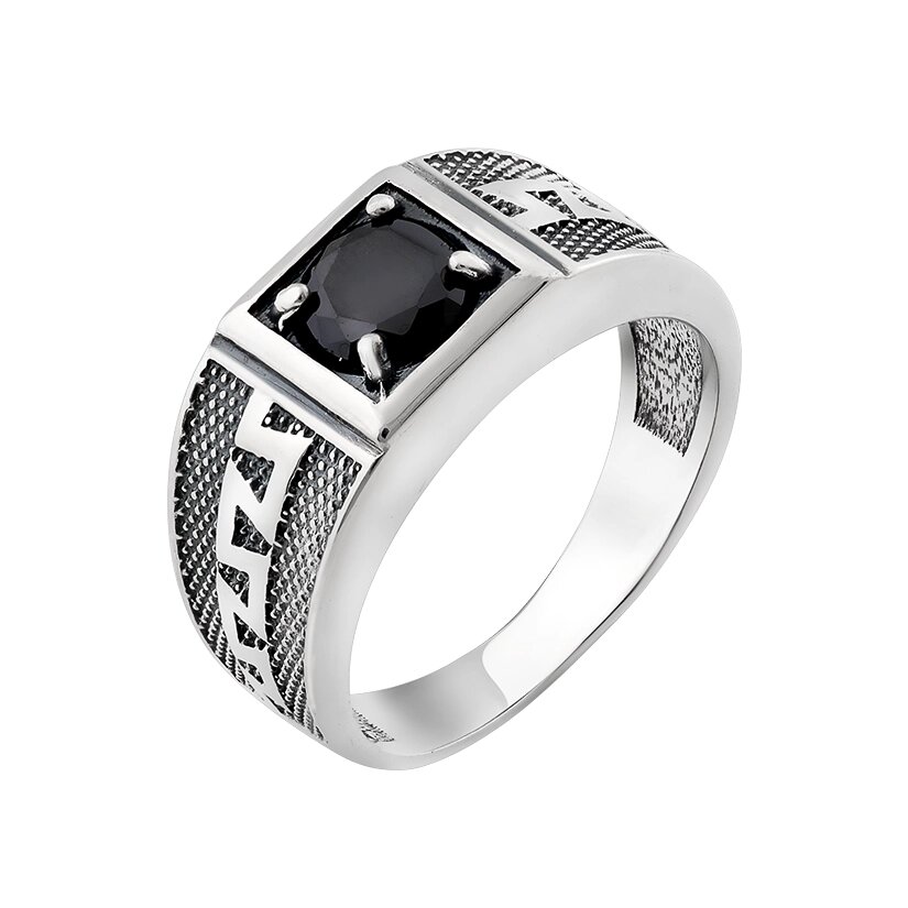 Мужское кольцо из серебра 17 від компанії "Cronos" поза часом - фото 1