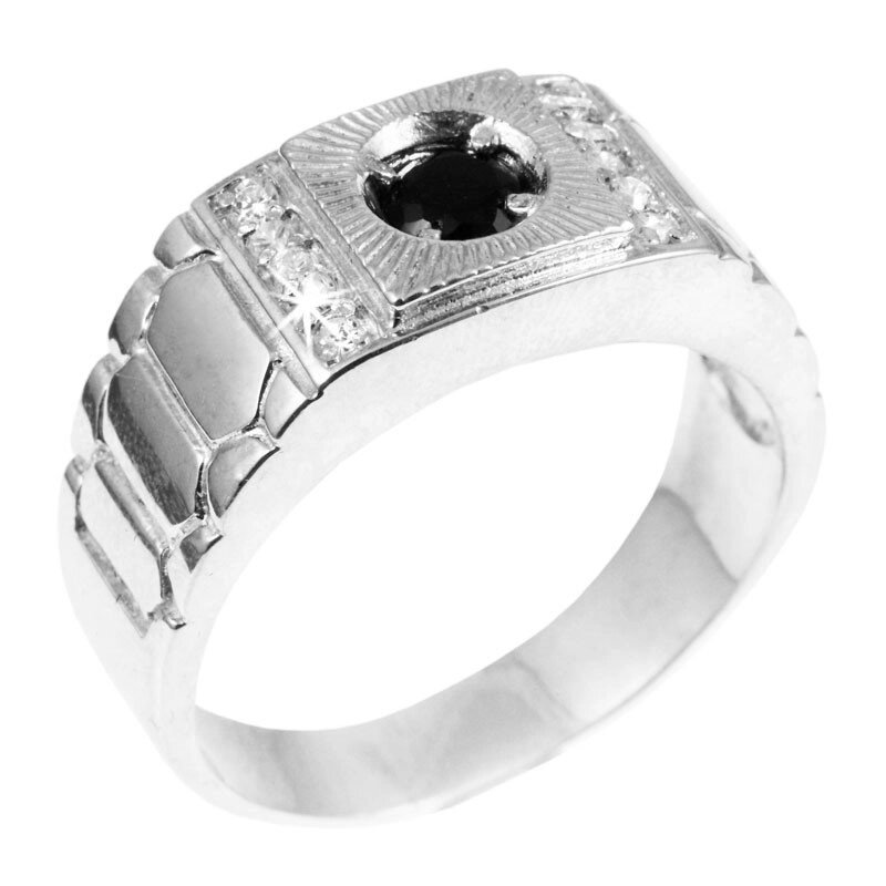 Мужское кольцо из серебра 19 від компанії "Cronos" поза часом - фото 1