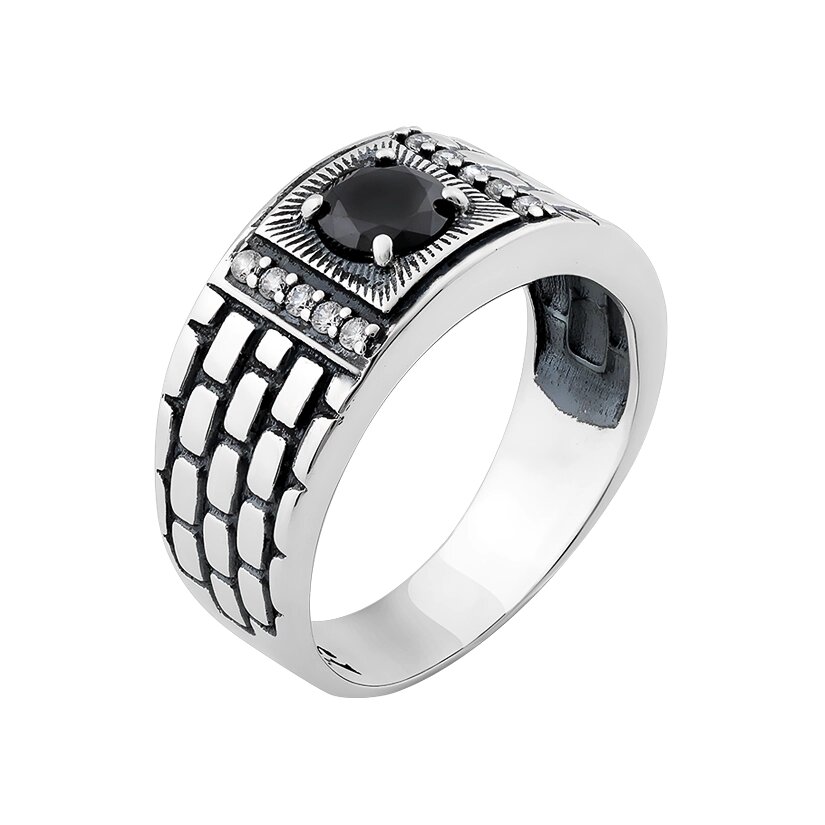 Мужское кольцо из серебра 20 від компанії "Cronos" поза часом - фото 1