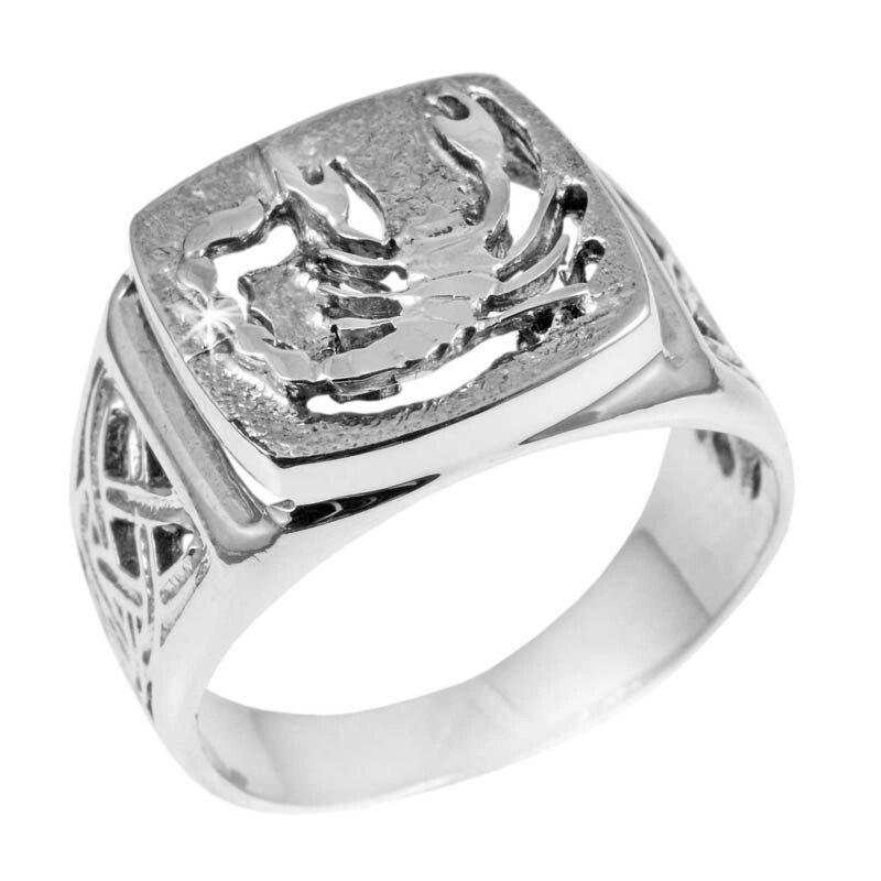 Мужское кольцо из серебра Скорпион 15 від компанії "Cronos" поза часом - фото 1