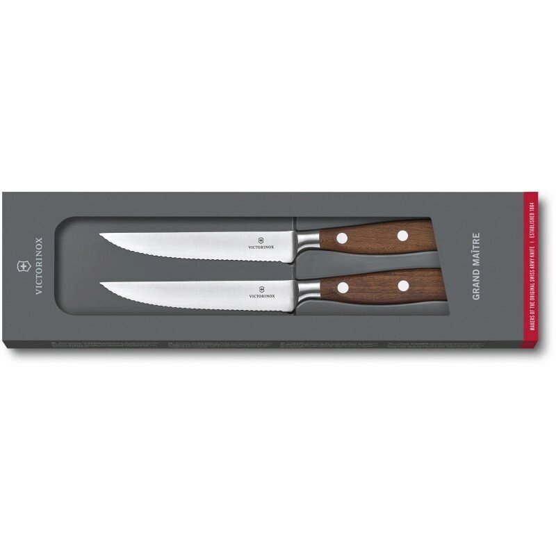 Набір кухонних ножів Victorinox Grand Maitre Wood Steak Set W 7.7240.2 від компанії "Cronos" поза часом - фото 1