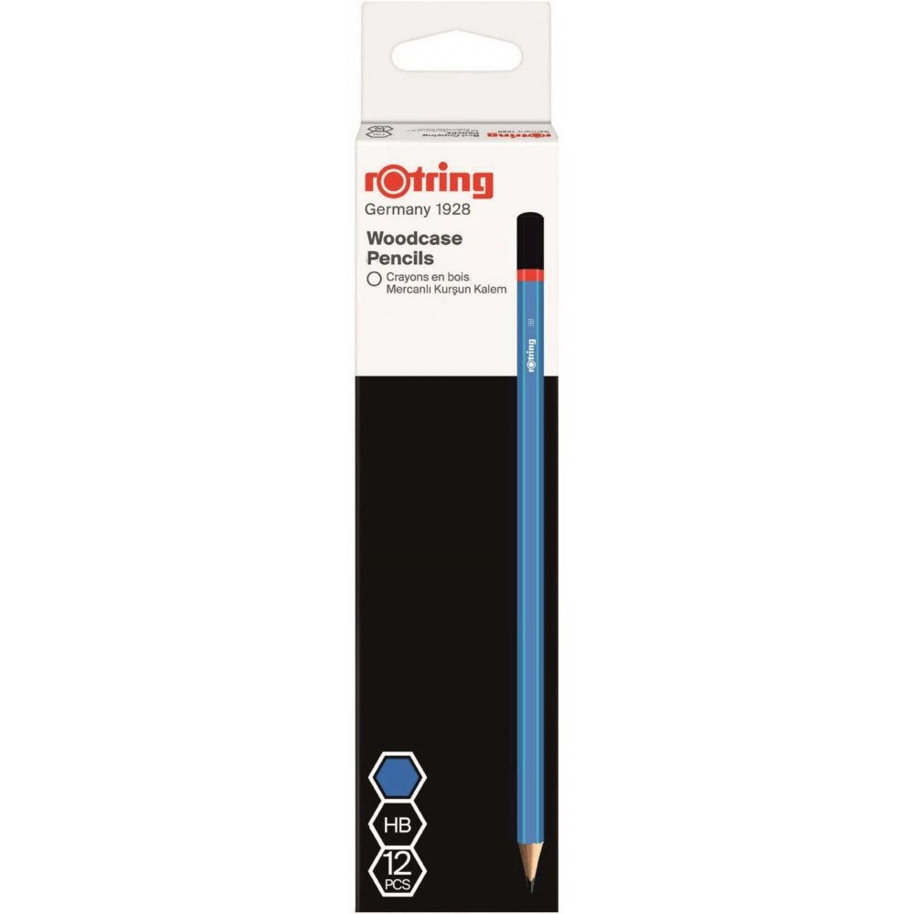 Олівець графітовий Rotring WCP Core Blue HB 12шт в коробці R2090065B від компанії "Cronos" поза часом - фото 1