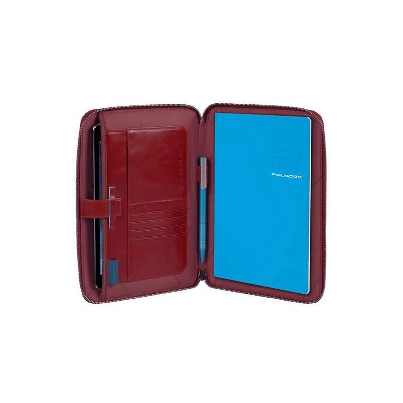 Папка Piquadro BL SQUARE/Red на блискавці з блокнотом А5 і відділ. д/iPad mini/iPad mini3 (18,5x23x2) від компанії "Cronos" поза часом - фото 1