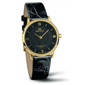 1610-1-106 black, pvd, black leather (Seculus)