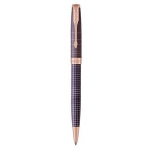 Ручка кулькова срібна Parker SONNET 17 Cisele Silver Purple Matrix PGT BP 88 032