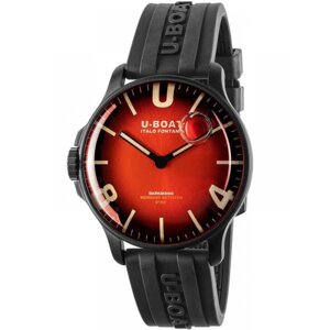 Годинник наручний чоловічий U-BOAT 8697 CAPSOIL DARKMOON CORAL RED IPB