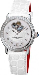 Годинники наручні жіночі з діамантами FREDERIQUE CONSTANT LADIES AUTOMATIC DOUBLE HEART BEAT FC-310WHF2PD6