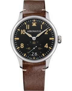 Годинник наручний чоловічий Aerowatch 39982 AA09 кварцовий, велика дата і мала секундна стрілка