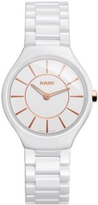 Годинники наручні жіночі RADO TRUE THINLINE 01.420.0958.3.010/R27958102 кварцові, біла кераміка