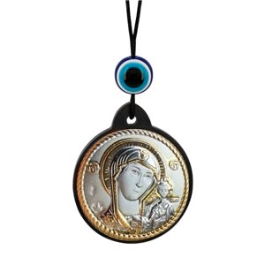 Брелок ікона Казанська Богоматір срібна з позолотою