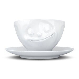 Чашка для кави (200 мл) з блюдцем німецького фарфору "Щаслива усмішка" Tassen TASS14301/TA