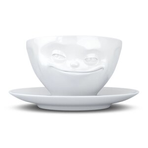 Чашка для кави (200 мл) з блюдцем німецького фарфору "Усмішка" Tassen TASS14101/TA