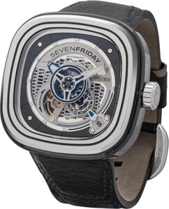 Часы наручные мужские SEVENFRIDAY SF-PS1/01 с автоподзаводом и скелетонированным циферблатом, Швейцария