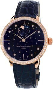 Годинники наручні з діамантами Frederique Constant SLIMLINE MOONPHASE STARS MANUFACTURE FC-701NSD3SD4