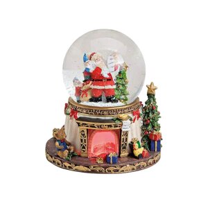 Снежный шар + музыкальная шкатулка "Санта" G. Wurm 10012126 с подсветкой