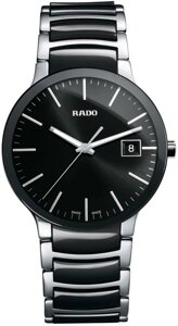 Годинники наручні чоловічі RADO CENTRIX 01.115.0934.3.016/R30934162 кварцові, кераміка - сталь, біколор