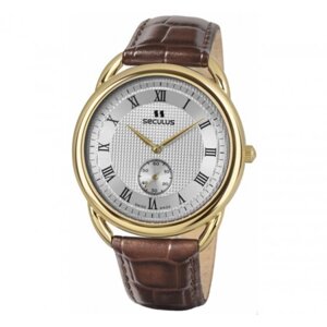 4483.2.1069 pvd-y, white dial, brown leather (Seculus)