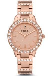 Годинник наручний жіночий FOSSIL ES3020 кварцовий, з фіанітами, колір рожевого золота, США