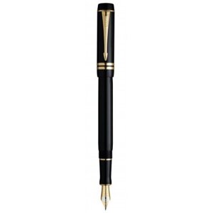 Ручка перова Parker Duofold Black New FP 97 012Ч з золотим пером