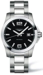 Годинники наручні чоловічі LONGINES CONQUEST L3.759.4.58.6 (L3.659.4.58.6), кварц, 300WR, індикатор заряду