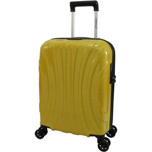 Валіза CAT Verve 83872;42 пластикова 4-х колісна, жовтий колір, середній розмір - 65 л