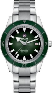 Годинники наручні чоловічі RADO CAPTAIN COOK AUTOMATIC 01.763.6105.3.031 / R3210531, зелений циферблат