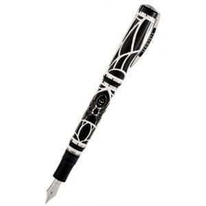 Ручка пір'яна Visconti 58102PDA55EF ISTOS ARACNIS SILVER F. PEN 23KT EF