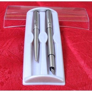 Набір Parker Vector Stainless Steel FP BP (пір'яна ручка + кулькова ручка)