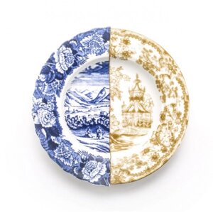 Тарілка для супу з порцеляни Hybpid Seletti 9713 з візерунками в китайському і європейському стилях