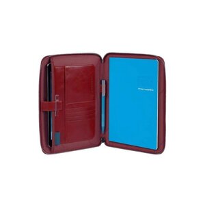 Папка Piquadro BL SQUARE/Red на блискавці з блокнотом А5 і відділ. д/iPad mini/iPad mini3 (18,5x23x2)