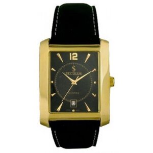 4419-1-505 black ap-g, pvd, black leather (Seculus)