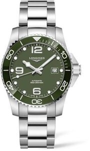 Годинники наручні чоловічі LONGINES HYDROCONQUEST L3.781.4.06.6 дайверські, автопідзавод, обертовий безель