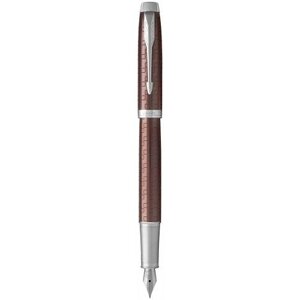 Ручка пір'яна Parker IM 17 Premium Brown CT FP F 24 511 з анодованого алюмінію