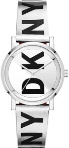 Годинники наручні жіночі DKNY NY2786 кварцові, білі з великим логотипом, США